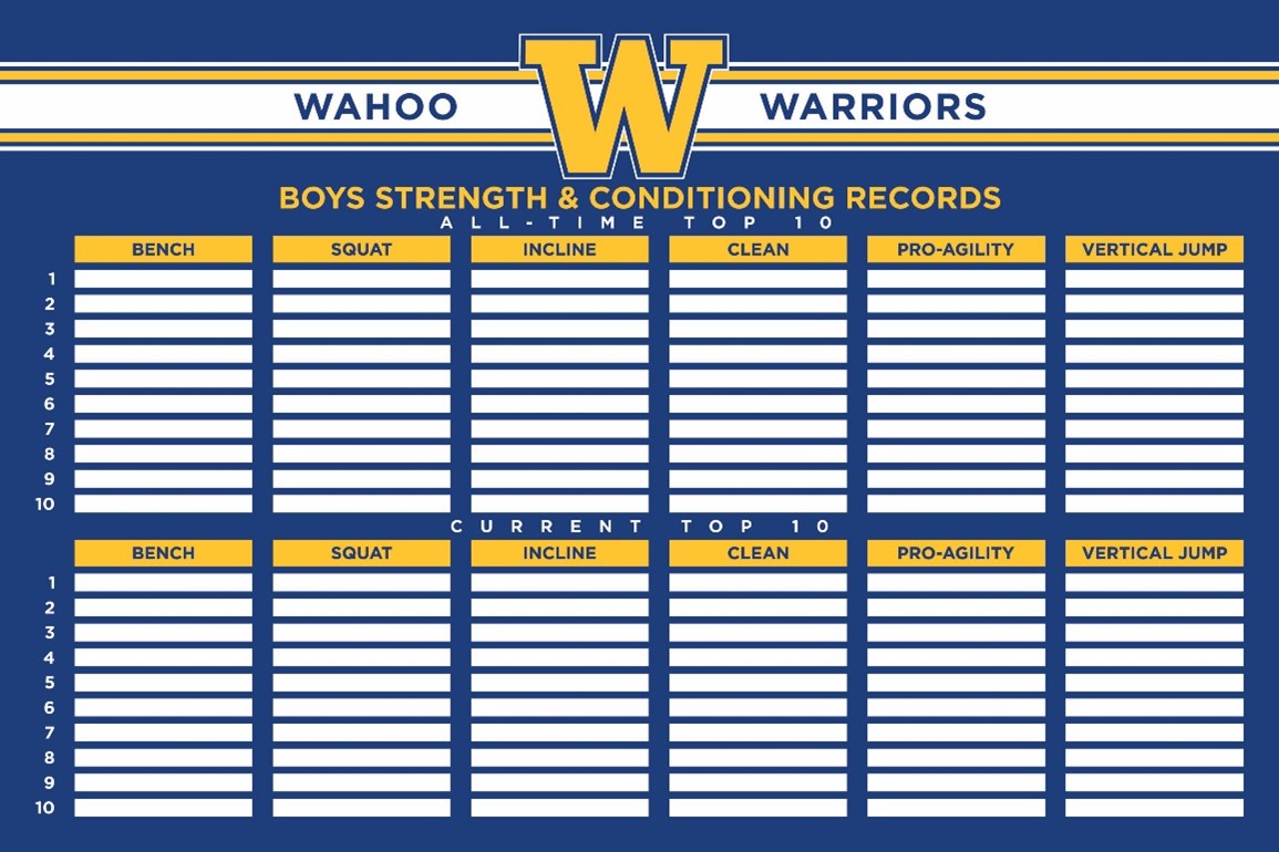 athletic record board wall